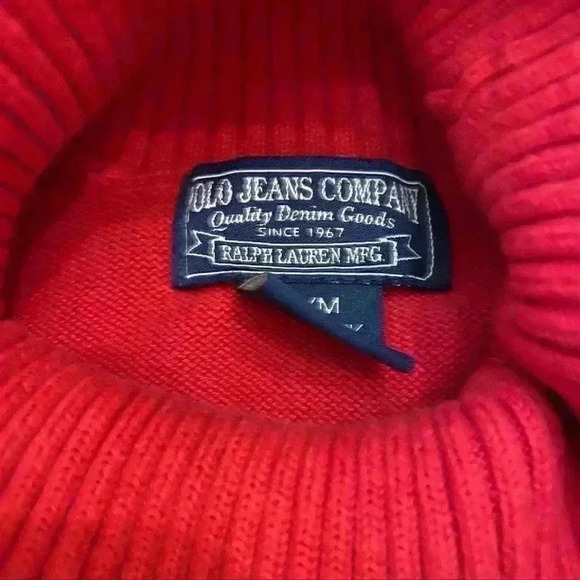 Polo jeans Company red turtleneck cotton women’s M - Picture 9 of 10